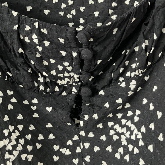 Anthropologie Heart Starburst Puff Sleeve Juliet Mini Dress NWOT - Picture 6 of 13